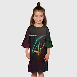 Платье клеш для девочки Энергия - Алиса, цвет: 3D-принт — фото 2
