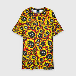 Платье клеш для девочки Serious Sam logo pattern, цвет: 3D-принт