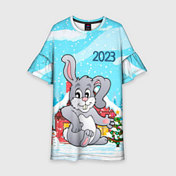 Детское платье Кролик 2023 новый год