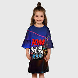 Платье клеш для девочки JDM style - engine - gesture, цвет: 3D-принт — фото 2