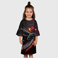 Платье клеш для девочки Кошмарный Фокси, цвет: 3D-принт — фото 2