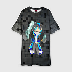 Платье клеш для девочки Minecraft - character - video game, цвет: 3D-принт