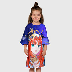 Платье клеш для девочки Нилу Genshin Impact, цвет: 3D-принт — фото 2