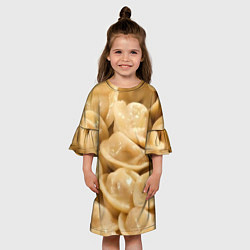 Платье клеш для девочки Пельмени, цвет: 3D-принт — фото 2