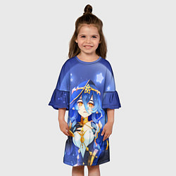 Платье клеш для девочки Layla Genshin Impact, цвет: 3D-принт — фото 2