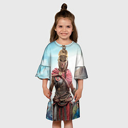 Платье клеш для девочки Кассандра, цвет: 3D-принт — фото 2