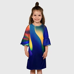 Платье клеш для девочки Death Stranding мир, цвет: 3D-принт — фото 2