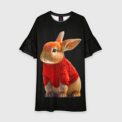Детское платье Кролик в свитере
