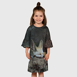 Платье клеш для девочки Фенек, цвет: 3D-принт — фото 2