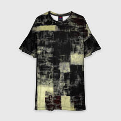 Платье клеш для девочки Жёлтый абстракт, цвет: 3D-принт