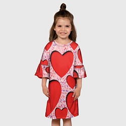 Платье клеш для девочки Для любимых, цвет: 3D-принт — фото 2