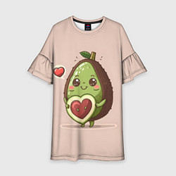 Платье клеш для девочки Влюбленный авокадо - парные, цвет: 3D-принт