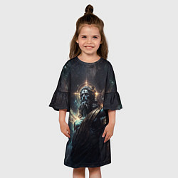 Платье клеш для девочки Cosmic Deity, цвет: 3D-принт — фото 2