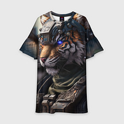 Платье клеш для девочки Battle Tiger, цвет: 3D-принт