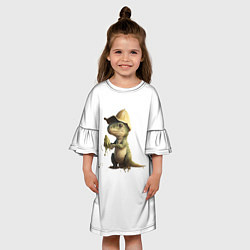 Платье клеш для девочки Baby T-Rex, цвет: 3D-принт — фото 2