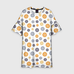 Детское платье Узор из подсолнухов