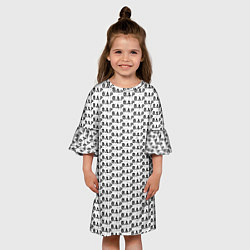 Платье клеш для девочки B A P pattern logo, цвет: 3D-принт — фото 2