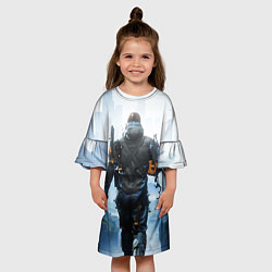 Платье клеш для девочки Death Stranding Sam, цвет: 3D-принт — фото 2