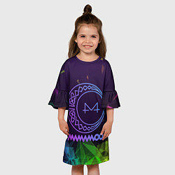 Платье клеш для девочки Mamamoo emblem, цвет: 3D-принт — фото 2