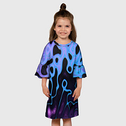 Платье клеш для девочки Смешение фракций, цвет: 3D-принт — фото 2