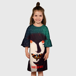 Платье клеш для девочки Chainsaw Man and Makima, цвет: 3D-принт — фото 2
