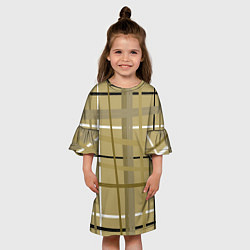 Платье клеш для девочки Светлый квадрат, цвет: 3D-принт — фото 2