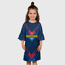 Платье клеш для девочки Футбольные гранды барселона, цвет: 3D-принт — фото 2