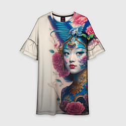 Детское платье Japan girl - tattoo - art