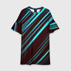 Детское платье Stripes line neon color