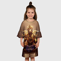 Платье клеш для девочки PUBG фараоны, цвет: 3D-принт — фото 2