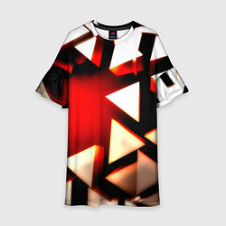 Платье клеш для девочки Плиты треугольники, цвет: 3D-принт