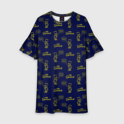 Платье клеш для девочки Bart pattern Eat my shorts, цвет: 3D-принт