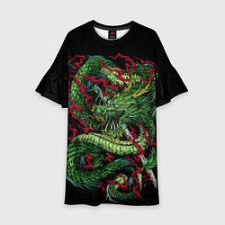 Детское платье Green japan dragon