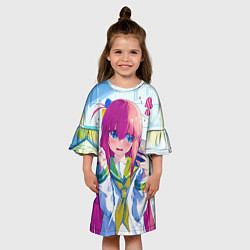 Платье клеш для девочки Хитори Гото, цвет: 3D-принт — фото 2