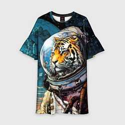 Детское платье Тигр космонавт на далекой планете