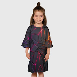 Платье клеш для девочки Rgb линии, цвет: 3D-принт — фото 2