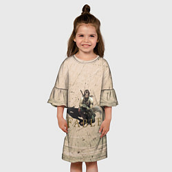 Платье клеш для девочки Fable II Герой Глушвилля, цвет: 3D-принт — фото 2