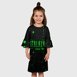 Платье клеш для девочки Stalker sky radiation, цвет: 3D-принт — фото 2