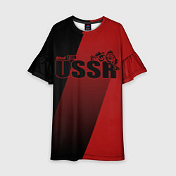 Платье клеш для девочки USSR team, цвет: 3D-принт