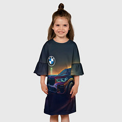 Платье клеш для девочки BMW midjourney, цвет: 3D-принт — фото 2