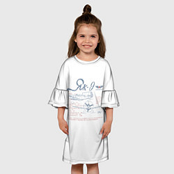 Платье клеш для девочки Самолет Як-9, цвет: 3D-принт — фото 2