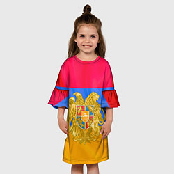 Платье клеш для девочки Солнечная Армения, цвет: 3D-принт — фото 2