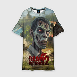 Платье клеш для девочки Zombie dead island 2, цвет: 3D-принт