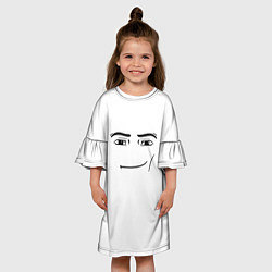 Платье клеш для девочки Одежда Man Face Roblox, цвет: 3D-принт — фото 2