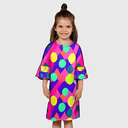 Платье клеш для девочки Психоделическая абстракция, цвет: 3D-принт — фото 2