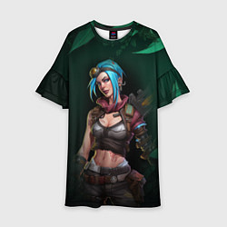 Детское платье Jinx art green Arcane League of Legends