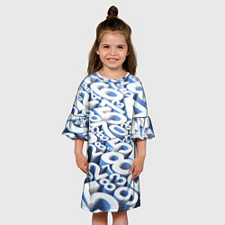 Платье клеш для девочки Цифровая брусчатка, цвет: 3D-принт — фото 2