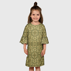 Платье клеш для девочки Золотой виноградник, цвет: 3D-принт — фото 2