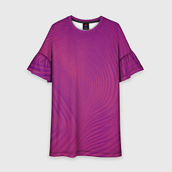Платье клеш для девочки Фантазия в пурпурном, цвет: 3D-принт