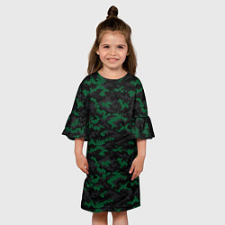 Платье клеш для девочки Точечный камуфляжный узор Spot camouflage pattern, цвет: 3D-принт — фото 2